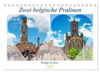 Produktbild: Zwei belgische Pralinen Br&uuml;gge und Gent (Tischkalender 2026 DIN A5 quer), CALVENDO Monatskalender
