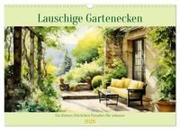 Produktbild: Lauschige Gartenecken (Wandkalender 2026 DIN A3 quer), CALVENDO Monatskalender