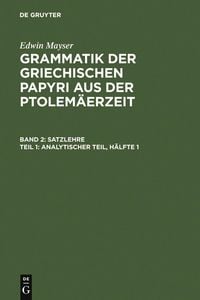 Produktbild: Analytischer Teil, H&auml;lfte 1