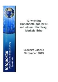 Produktbild: 12 wichtige Rundbriefe aus 2019 mit einem Nachtrag: Merkels Erbe
