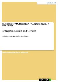 Produktbild: Entrepreneurship and Gender