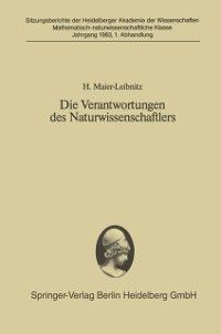 Produktbild: Die Verantwortungen des Naturwissenschaftlers