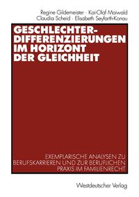 Produktbild: Geschlechterdifferenzierungen im Horizont der Gleichheit