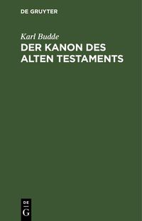 Produktbild: Der Kanon des Alten Testaments