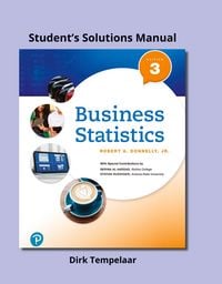 Produktbild: Student Solutions Manual for Business Statistics