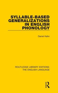 Produktbild: Syllable-Based Generalizations in English Phonology