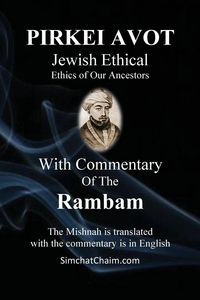 Produktbild: PIRKEI AVOT Jewish Ethical - With Commentary Of The Rambam