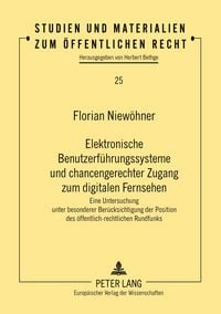 Produktbild: Elektronische Benutzerf&uuml;hrungssysteme und chancengerechter Zugang zum digitalen Fernsehen