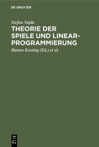 Produktbild: Theorie der Spiele und Linearprogrammierung