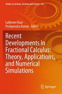 Produktbild: Recent Developments in Fractional Calculus: Theory, Applications, and Numerical Simulations