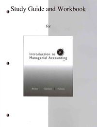 Produktbild: Study Guide/Workbook to Accompany Introduction to Managerial Accounting