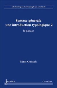 Produktbild: Syntaxe g&eacute;n&eacute;rale : une introduction typologique