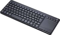 Produktbild: Renkforce MT-1006 Funk Tastatur, Touchpad Deutsch, QWERTZ Schwarz Integriertes Touchpad, Maustasten, Multimediatasten