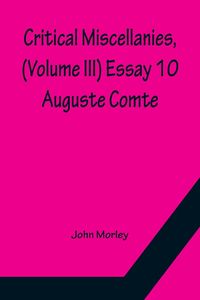 Produktbild: Critical Miscellanies, (Volume III) Essay 10