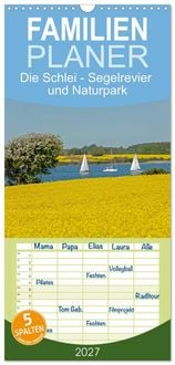 Produktbild: Familienplaner 2027 - Die Schlei - Segelrevier und Naturpark mit 5 Spalten (Wandkalender, 21 x 45 cm) CALVENDO