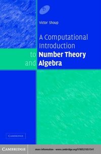 Produktbild: Computational Introduction to Number Theory and Algebra