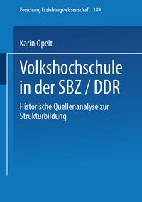 Produktbild: Volkshochschule in der SBZ/DDR