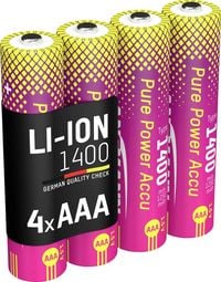 Produktbild: Ansmann 1311-0034 1400 mAh Lithium AAA 1.5 V Mehrfarbig 4 Stueck e
