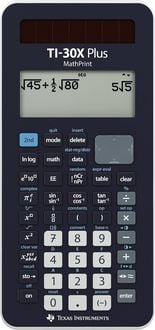 Produktbild: Schulrechner TI-30X Plus MathPrint dunkelblau, hochaufl&ouml;sendes Display