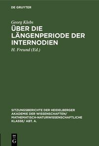 Produktbild: &Uuml;ber die L&auml;ngenperiode der Internodien