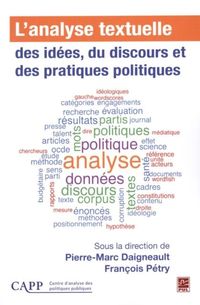 Produktbild: L'analyse textuelle des idees, du discours et des pratiques politiques