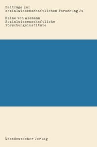 Produktbild: Sozialwissenschaftliche Forschungsinstitute