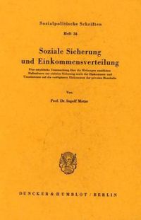 Produktbild: Soziale Sicherung und Einkommensverteilung.