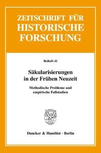 Produktbild: S&auml;kularisierungen in der Fr&uuml;hen Neuzeit.