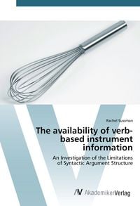 Produktbild: The availability of verb- based instrument information