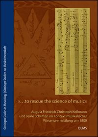 Produktbild: &raquo;&hellip; to rescue the science of music&laquo;