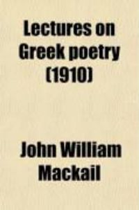 Produktbild: Lectures on Greek Poetry (1910)