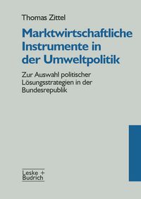 Produktbild: Marktwirtschaftliche Instrumente in der Umweltpolitik