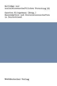 Produktbild: Rassenmythos und Sozialwissenschaften in Deutschland