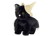 Produktbild: Teddy Hermann 94613 - Halloween Katze mit Hexenhut und Umhang, schwarz, Pl&uuml;sch, 20 cm