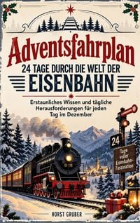 Produktbild: Adventsfahrplan - 24 Tage durch die Welt der Eisenbahn: Erstaunliches Wissen und t&auml;gliche Herausforderungen f&uuml;r jeden Tag im Dezember