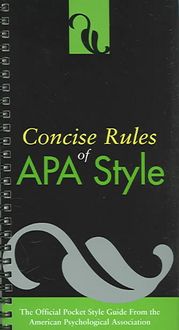 Produktbild: Concise Rules of APA Style