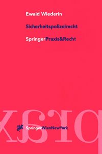 Produktbild: Einf&uuml;hrung in das Sicherheitspolizeirecht
