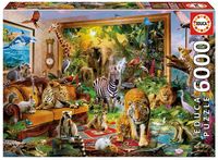 Bild vom Artikel Puzzle Educa Wilde Tiere im Haus 6000 Teile vom Autor 