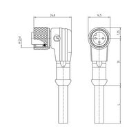 Produktbild: Lutronic 1078 Sensor-/Aktor-Steckverbinder, konfektioniert M12 Kupplung, gewinkelt 2.00 m Polzahl Sensoren: 8 1 St.