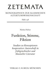 Produktbild: Funktion, Stimme, Fiktion