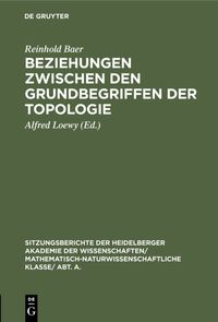 Produktbild: Beziehungen zwischen den Grundbegriffen der Topologie