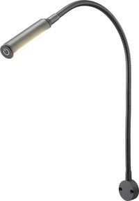 Produktbild: Sygonix Leselampe SY-7043944 12 V/DC, 24 V/DC (L x B x H) 577 x 35 x 20 mm Biegsamer Hals, Taster, Schwenkbar