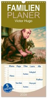 Produktbild: Familienplaner 2026 - Victor Hugo mit 5 Spalten (Wandkalender, 21 x 45 cm) CALVENDO