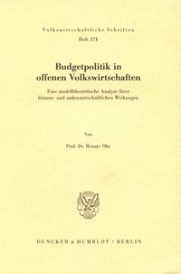 Produktbild: Budgetpolitik in offenen Volkswirtschaften.
