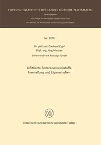 Produktbild: Infiltrierte Sintereisenwerkstoffe
