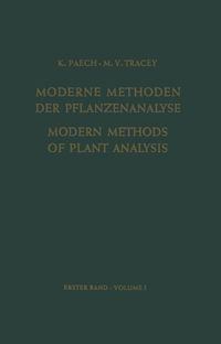 Produktbild: Modern Methods of Plant Analysis/Moderne Methoden der Pflanzenanalyse