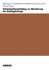 Produktbild: Verkaufsgebietseinteilung zur Maximierung des Deckungsbeitrags