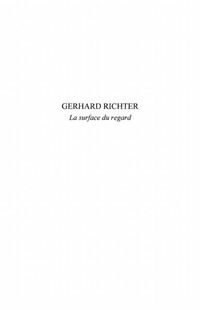 Produktbild: Gerhard richter la surface duregard