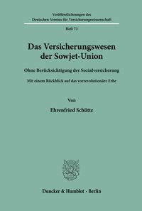 Produktbild: Das Versicherungswesen der Sowjet-Union