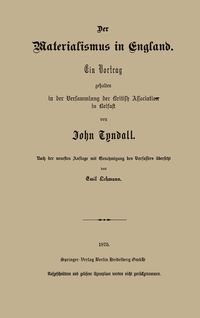 Produktbild: Der Materialismus in England